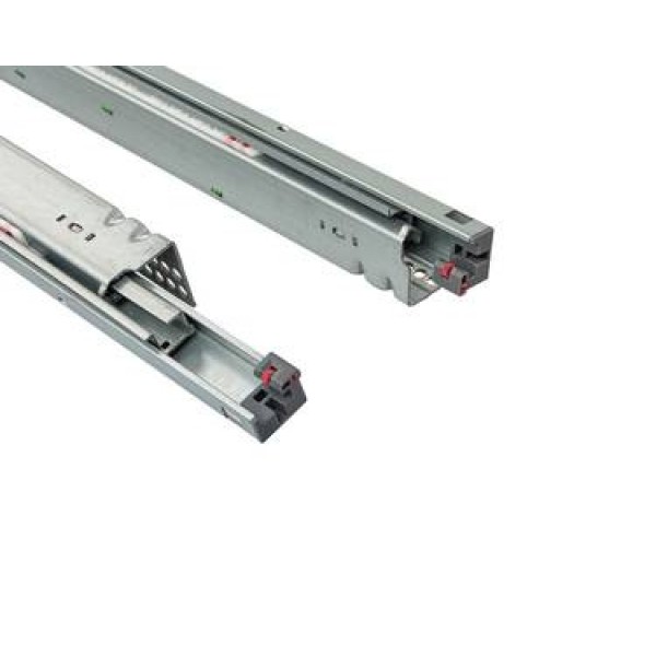 Комплект направляющих Soft-Close скрытого монтажа Firmax Smartline, L=500мм, полного выдвижения, для ЛДСП 16 мм с доводчиком, (2 направляющие + 2 крепления)