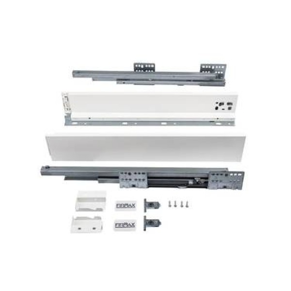 Комплект ящика Firmax Smartline, длина 450 мм, высота 84 мм, с доводчиком, белый