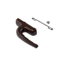 Ручка оконная COMFORT двухзахватная, корич. RAL8017