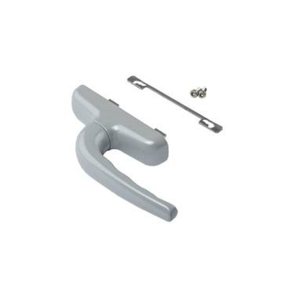 Ручка оконная COMFORT двухзахватная, серебр. RAL9006 Ручка оконная COMFORT двухзахватная, серебр. RAL9006