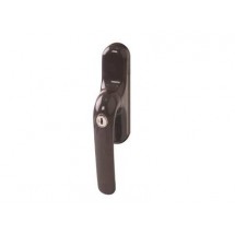 Ручка оконная с ключом Giesse Prima, для алюминиевого окна, под микропроветривание, коричневая