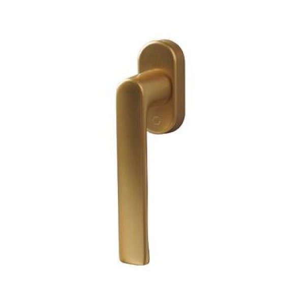Ручка оконная алюминиевая HOPPE Hamburg SecuForte, штифт vario fit 32-42 мм, 45°, 2 винта М5х45, 2 винта М5х50, золото Ручка оконная алюминиевая HOPPE Hamburg SecuForte, штифт vario fit 32-42 мм, 45°, 2 винта М5х45, 2 винта М5х50, золото